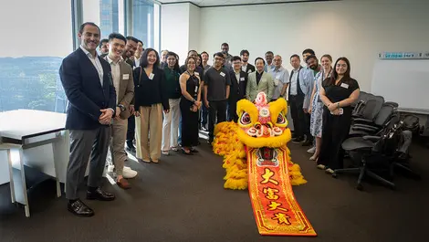 Singapore office opening team lion 2