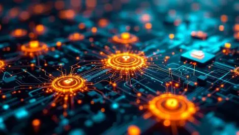 Network security microsegmentation digital network interconnected nodes segmented zones secure data flow abstract cybersecurity