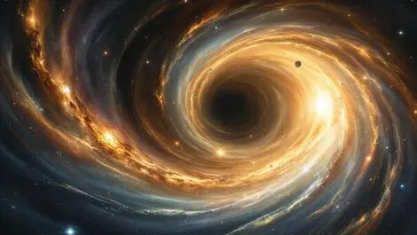 Illustration swirling galaxies stars nebulae spiral cosmic evolution universe