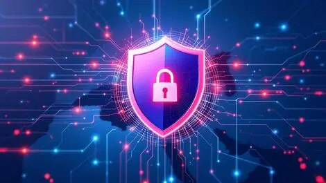 Digital shield network nodes cyber protection europe middle east map