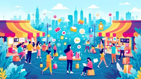 Dynamic digital marketplace southeast asia shoppers mobile laptops social commerce