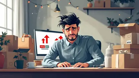 Stressed us ecommerce finance manager refunds boxes office